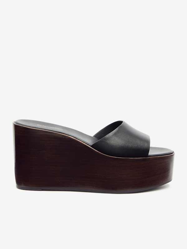 Jordan Wedge Sandal - Brown Black
